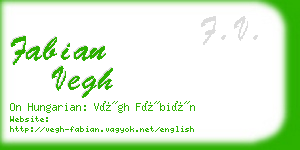 fabian vegh business card